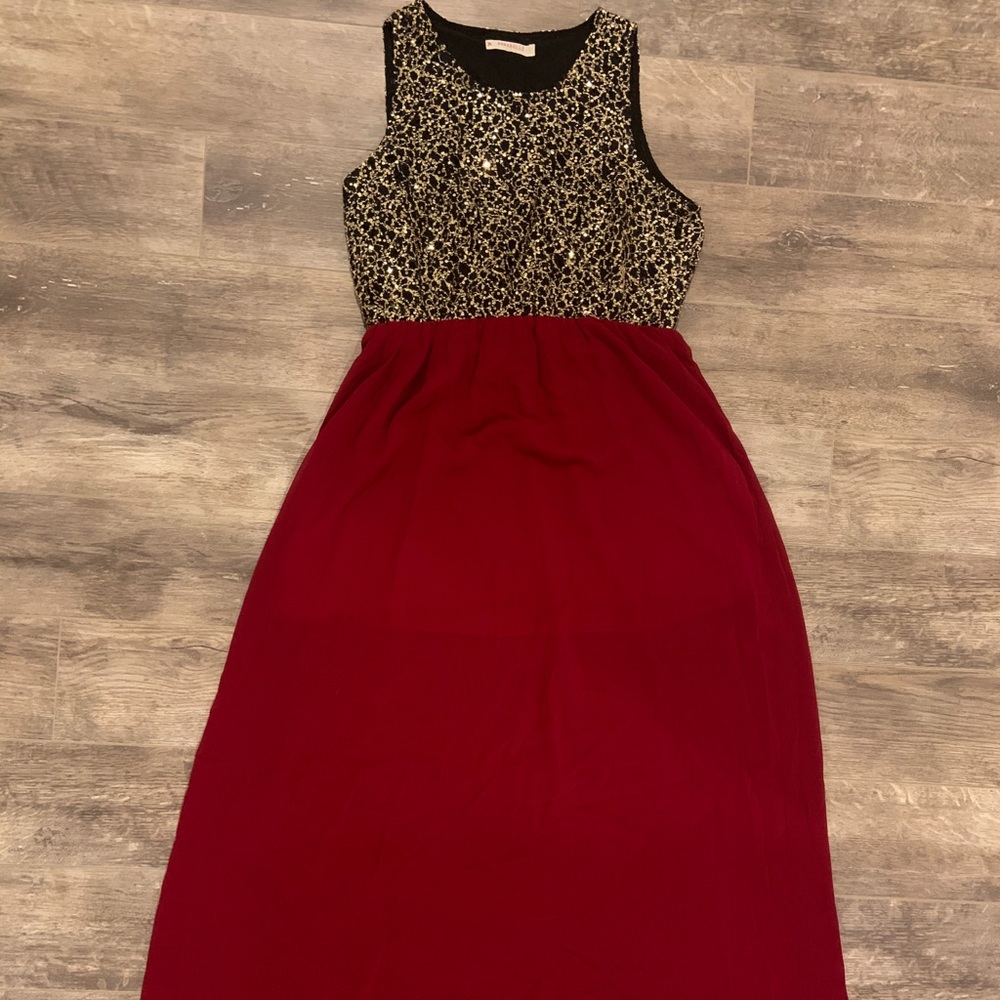 Red and Gold Dress
